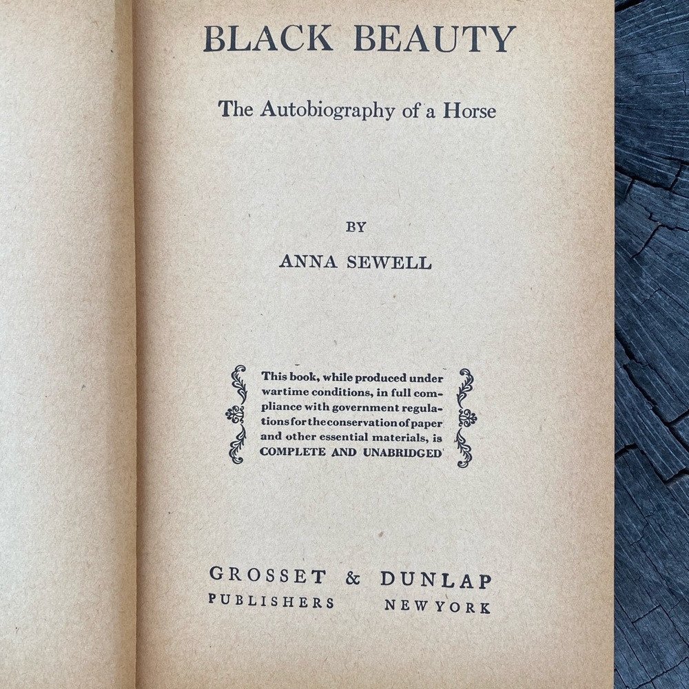 Old Black Beauty Book - Picture 4 of 5